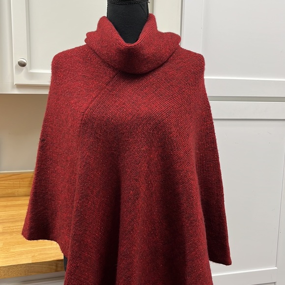 Chico’s Cozy Stripe Cowl Neck Poncho - Picture 5 of 9